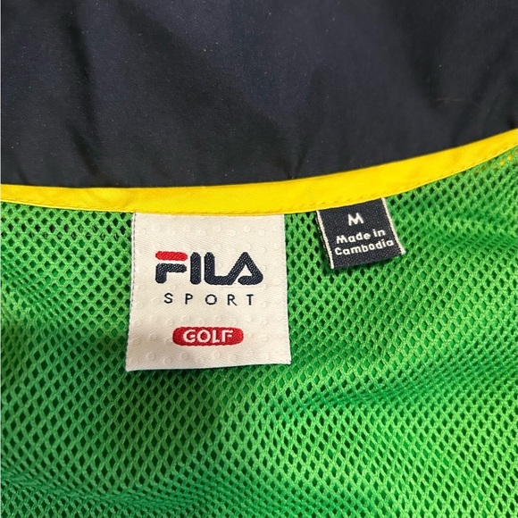 Men's FILA SPORT Long Sleeve Golf Windbreaker Pullover Jacket Size Medium - Picture 3 of 8